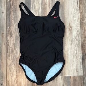 Nike Black One Piece Racerback Athletic Swimsuit Size 10